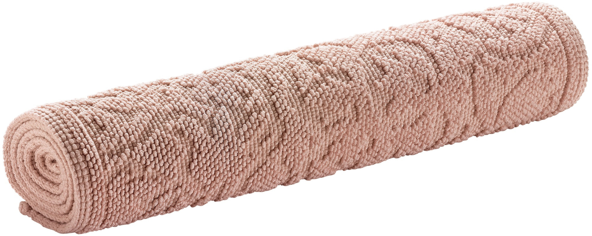 tappeto da bagno gilda aubepine, colore aubepine, taglia 54 x 110. vista dall’alto del tappeto da bagno su sfondo bianco