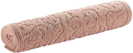 tappeto da bagno gilda aubepine, colore aubepine, taglia 54 x 110. vista dall’alto del tappeto da bagno su sfondo bianco