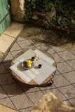 tappeto outdoor allan naturale, colore naturale, taglia 120 x 170 x 1. dettaglio del prodotto da bagno