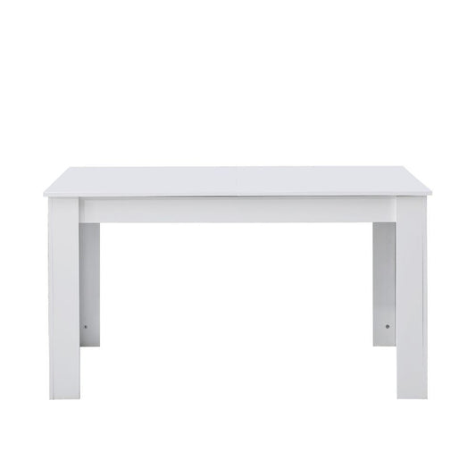 tavolo allungabile tony colore bianco 140x90x78 cm., dettaglio della superficie allungata e gambe robuste
