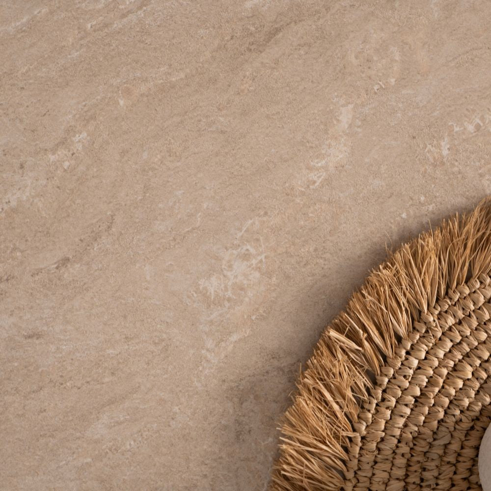 tavolo allungabile houston 80b con struttura bianca e piano sabbia 120x75x80 cm., disponibile in vari stili: rustico, moderno, industrial