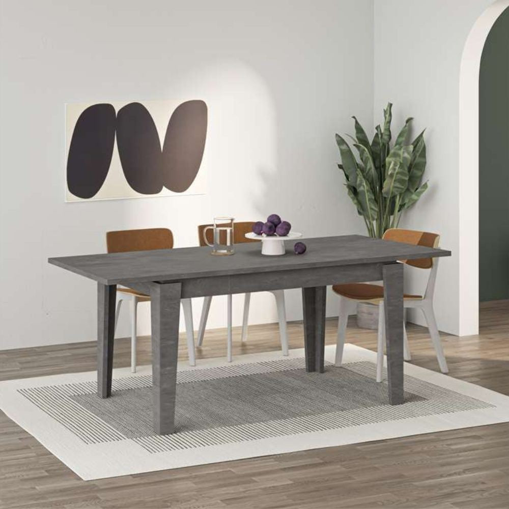 tavolo allungabile megaron retro grey 120x80 cm., linee eleganti per arredamenti contemporanei