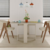 tavolo pieghevole salvaspazio artemio colore cashmere, dettaglio della superficie allungata e gambe robuste