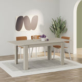 tavolo allungabile tolmen cashmere 140x80 allungabile a 190 cm., tavolo rettangolare ampio per cucina o soggiorno