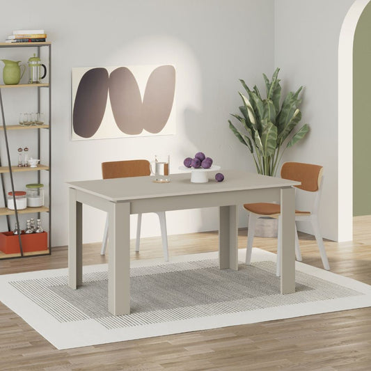 tavolo allungabile tolmen cashmere 140x80 allungabile a 190 cm., dettaglio della superficie allungata e gambe robuste