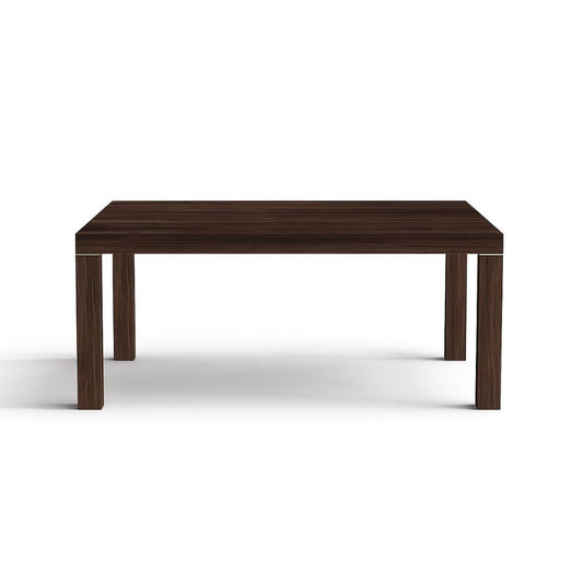 tavolo imab piana t08 in olmo moro con 4 allunghe 160x90x74.6 cm., dettaglio della superficie allungata e gambe robuste