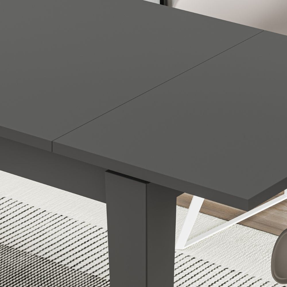 tavolo allungabile tolmen antracite 140x80 cm, linee eleganti per arredamenti contemporanei