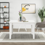 tavolo allungabile megaron bianco 120x80 cm, vista ambientata in spazi open space moderni