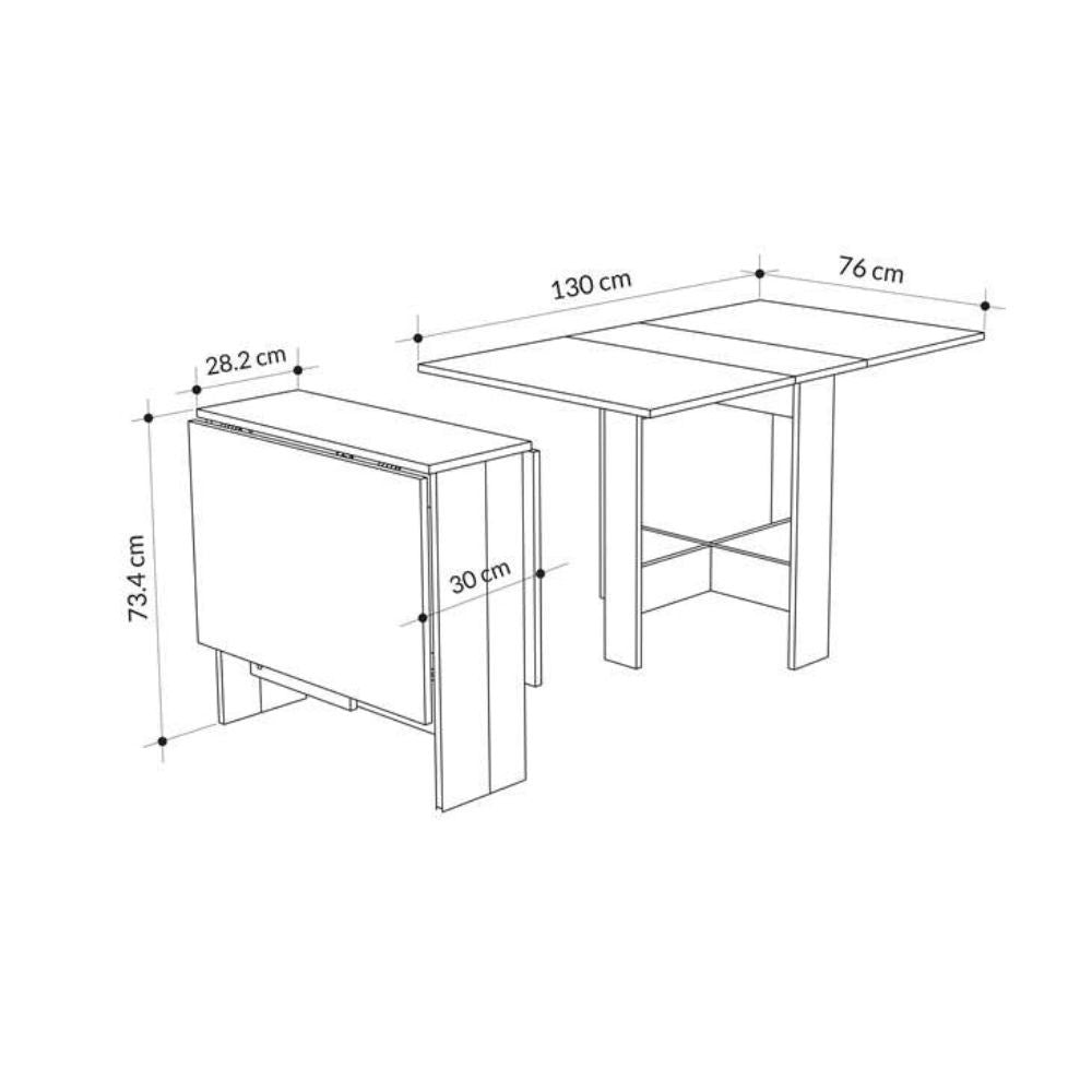 tavolo pieghevole salvaspazio artemio light mocha, design pratico per cene e riunioni