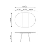 tavolo cordelia allungabile colore piano bianco gambe colore nero, forma accogliente che favorisce la socialità