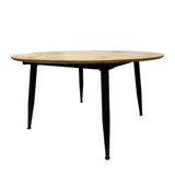 tavolo cordelia allungabile colore piano rovere gambe colore nero, perfetto per piccoli gruppi o colazioni in famiglia