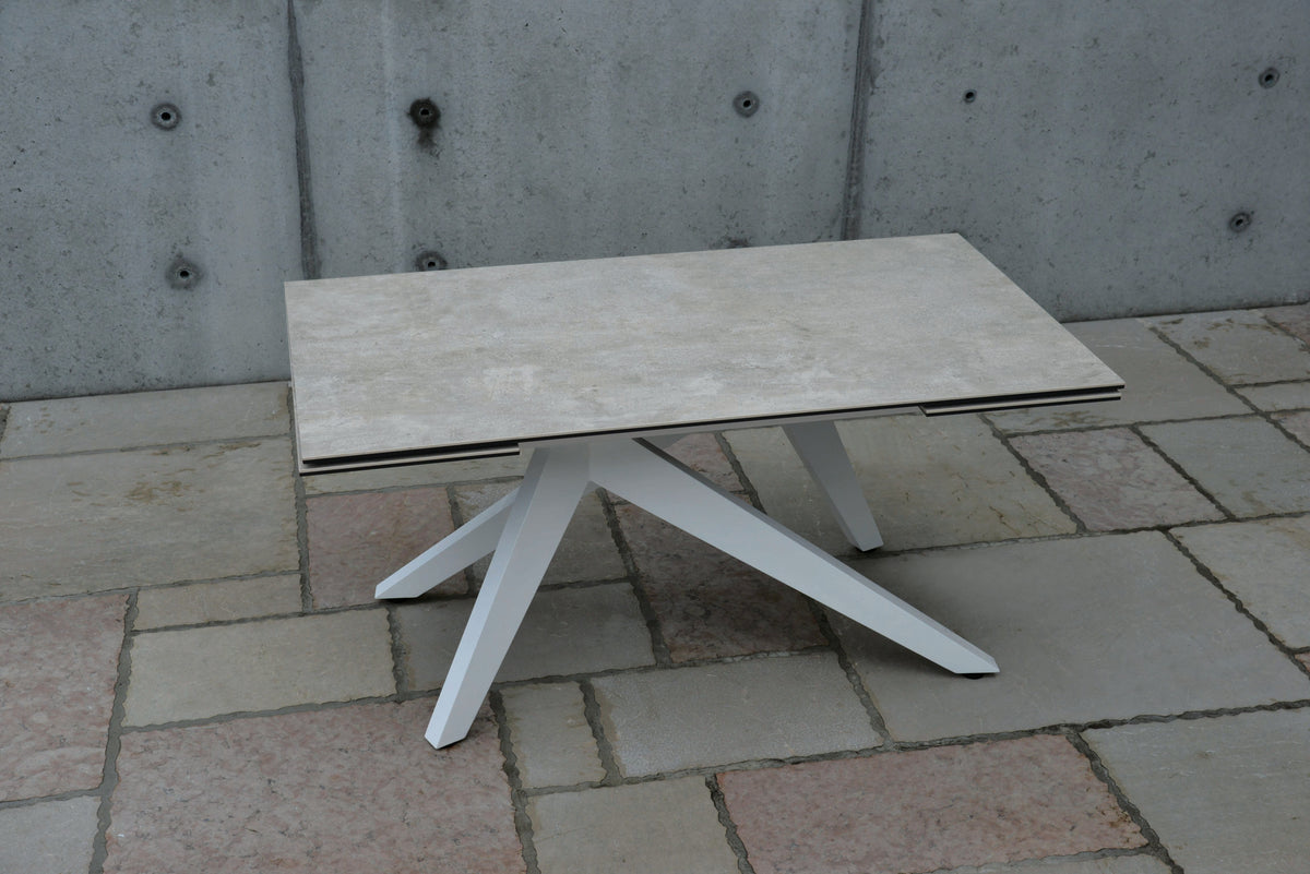 tavolo manhattan vetroceramica effetto beton allungabile 160×90 cm – 240×90 cm, tavolo elegante adatto a sala da pranzo o...