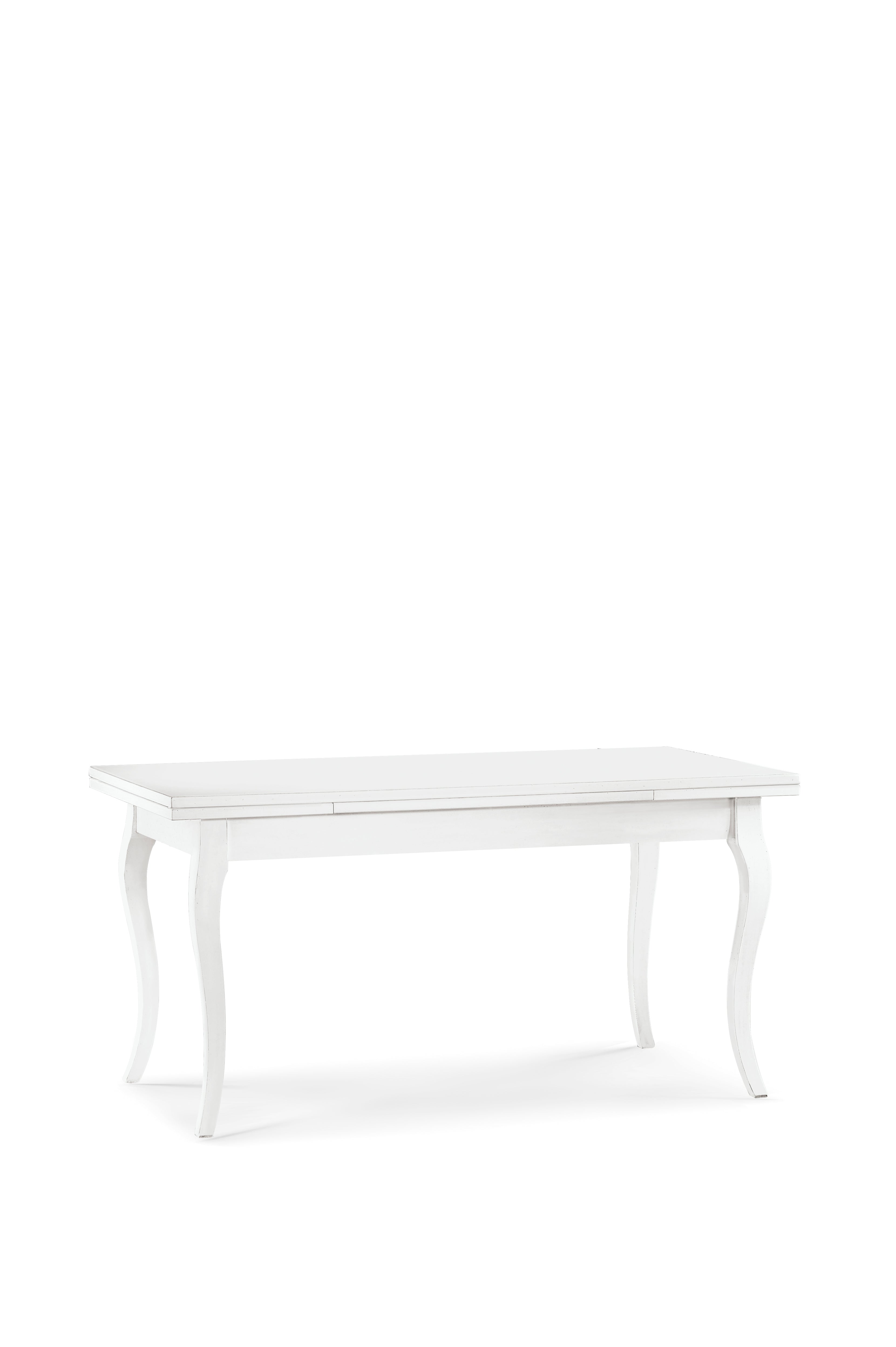 tavolo allungabile bianco 160×85 cm, tavolo elegante adatto a sala da pranzo o cucina