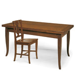 tavolo santo spirito allungabile 120x80cm con 2 allunghe da 40 cm, dettaglio della struttura in legno o metallo