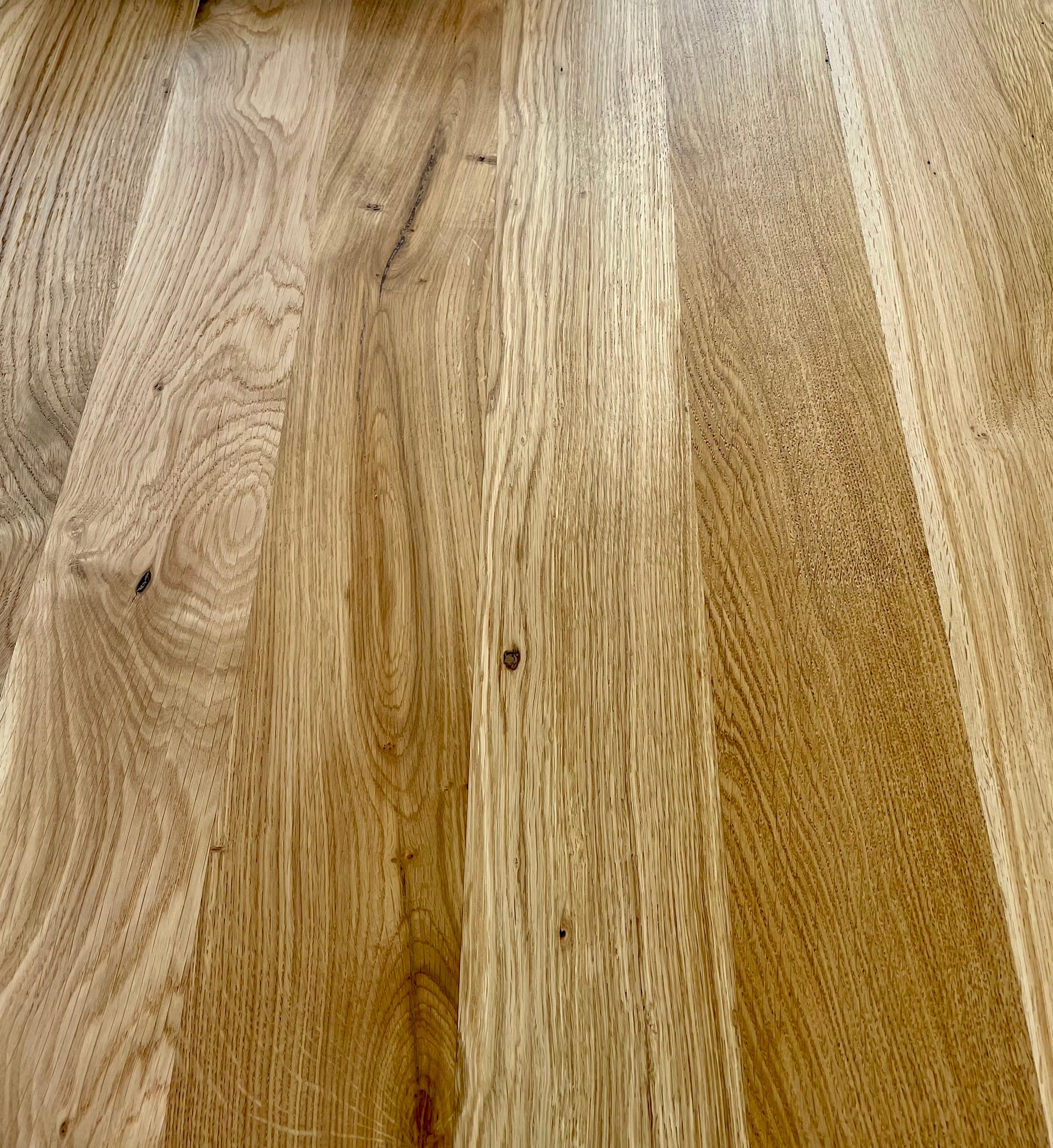 tavolo bolgheri massello rovere nodato sp. 6 160×90 cm (naturale), dettaglio della struttura in legno o metallo
