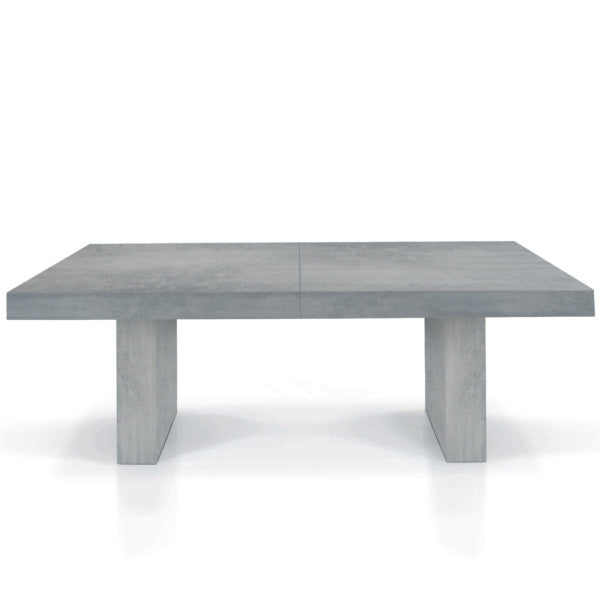 tavolo jesolo in legno nobilitato rovere nodato allungabile 180×100 cm – 480×100 cm, vista ambientata con sedie abbinate