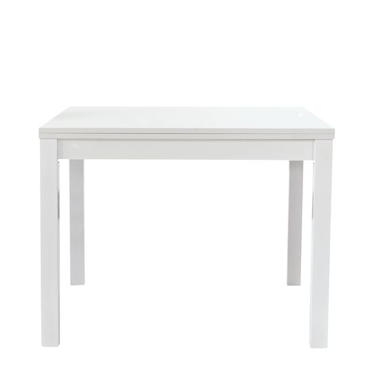 tavolo bianco positano allungabile a libro 90×90 cm – 180×90 cm, dettaglio della struttura in legno o metallo