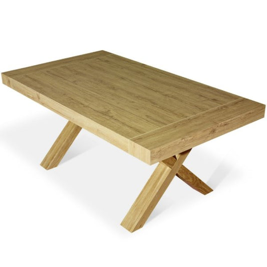 tavolo amalfi allungabile rovere consumato 180×100 cm – 280×100 cm, tavolo elegante adatto a sala da pranzo o cucina