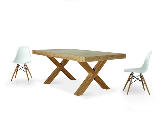 tavolo amalfi allungabile rovere consumato 180×100 cm – 280×100 cm, dettaglio della struttura in legno o metallo