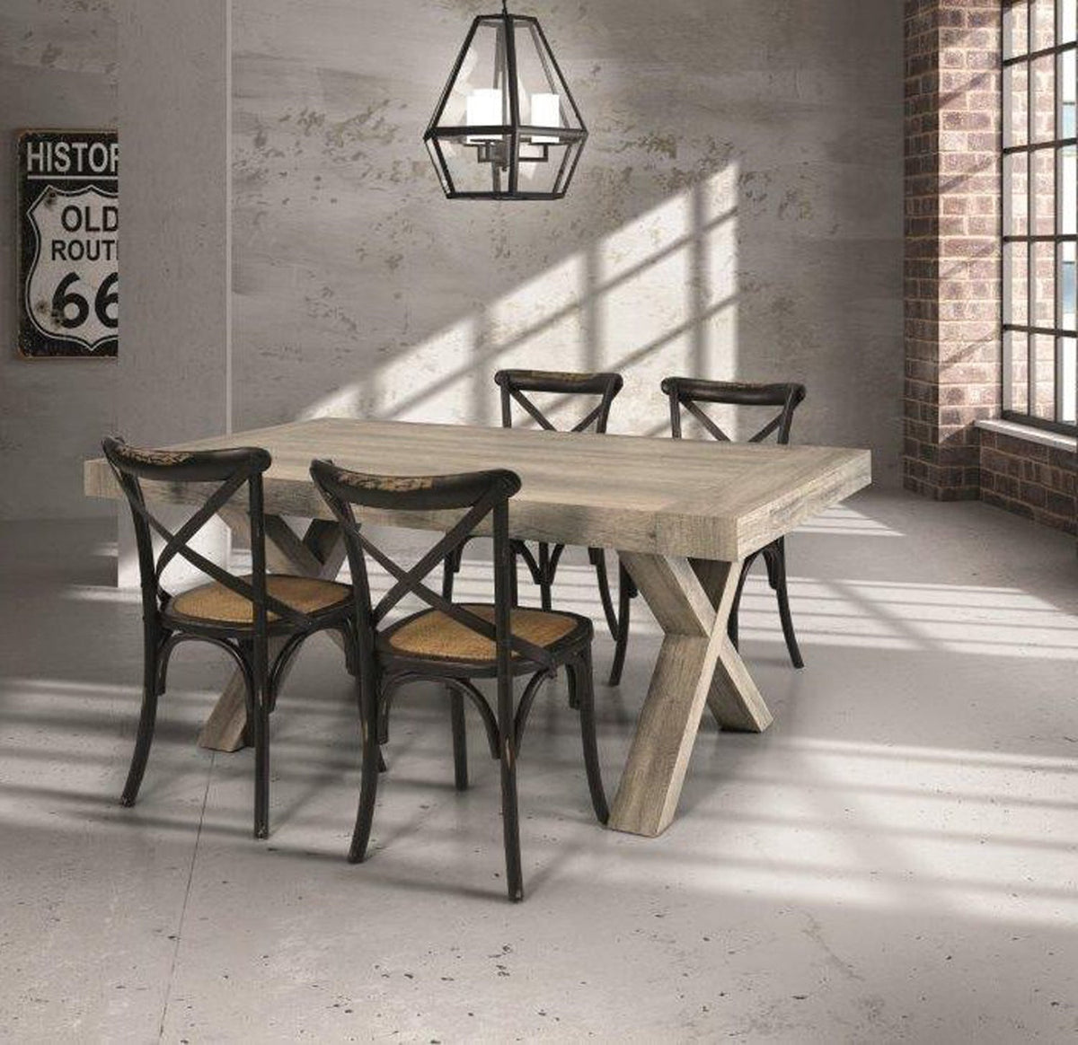 tavolo amalfi allungabile invecchiato 180×90 cm – 280×90 cm, tavolo elegante adatto a sala da pranzo o cucina