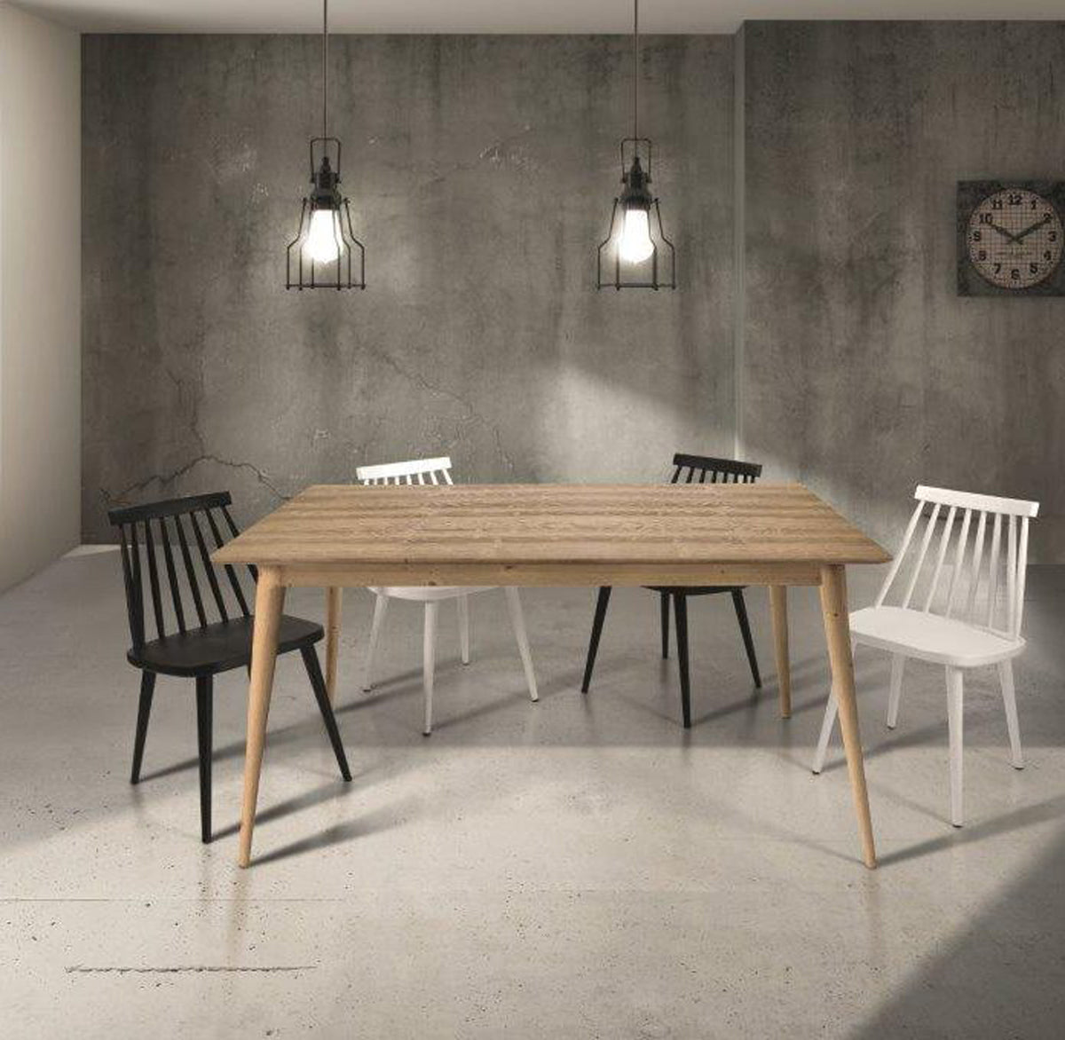tavolo soffiano in abete spazzolato naturale allungabile 140×85 cm – 190×85 cm, tavolo elegante adatto a sala da pranzo o...