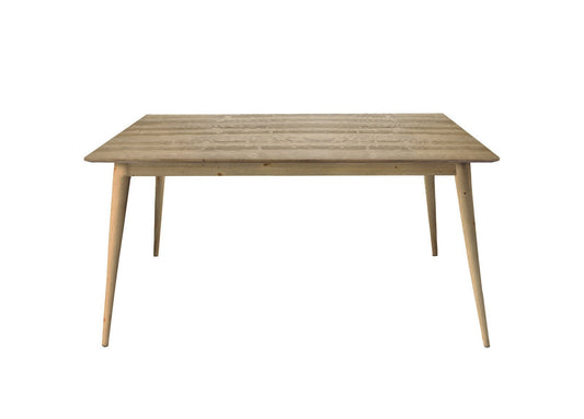 tavolo soffiano in abete spazzolato naturale allungabile 140×85 cm – 190×85 cm, dettaglio della struttura in legno o metallo