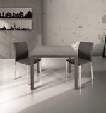 tavolo sanremo in metallo e cemento grigio allungabile a libro 90×90 cm – 180×90 cm, tavolo elegante adatto a sala da pranzo...