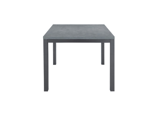 tavolo sanremo in metallo e cemento grigio allungabile a libro 90×90 cm – 180×90 cm, dettaglio della struttura in legno o...