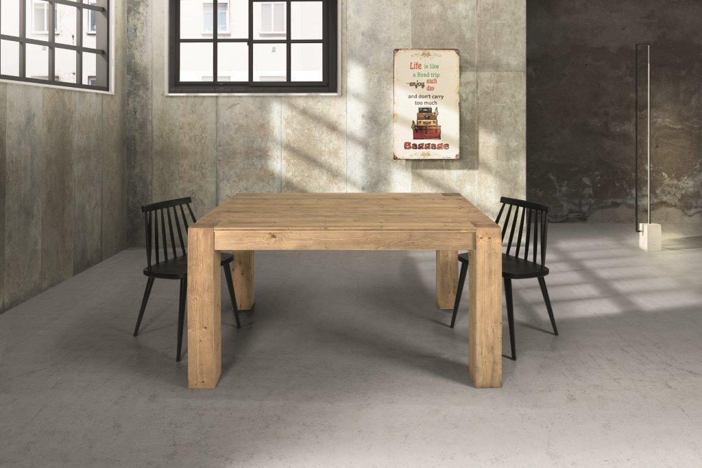 tavolo navigli abete naturale allungabile 180×90 cm – 280×90 cm, tavolo elegante adatto a sala da pranzo o cucina