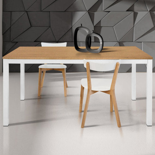 tavolo portofino rovere e metallo allungabile a libro 90×90 cm – 180×90 cm, dettaglio della struttura in legno o metallo