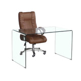 tavolo scrivania tamerice in vetro temperato 125x70x75 cm., ideale per ospitare numerosi commensali