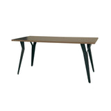 tavolo da pranzo yutan 160x80 cm rovere, vista ambientata in spazi open space moderni