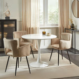 tavolo derek colore bianco opaco 90x73 h, tavolo rotondo ideale per conversazioni conviviali