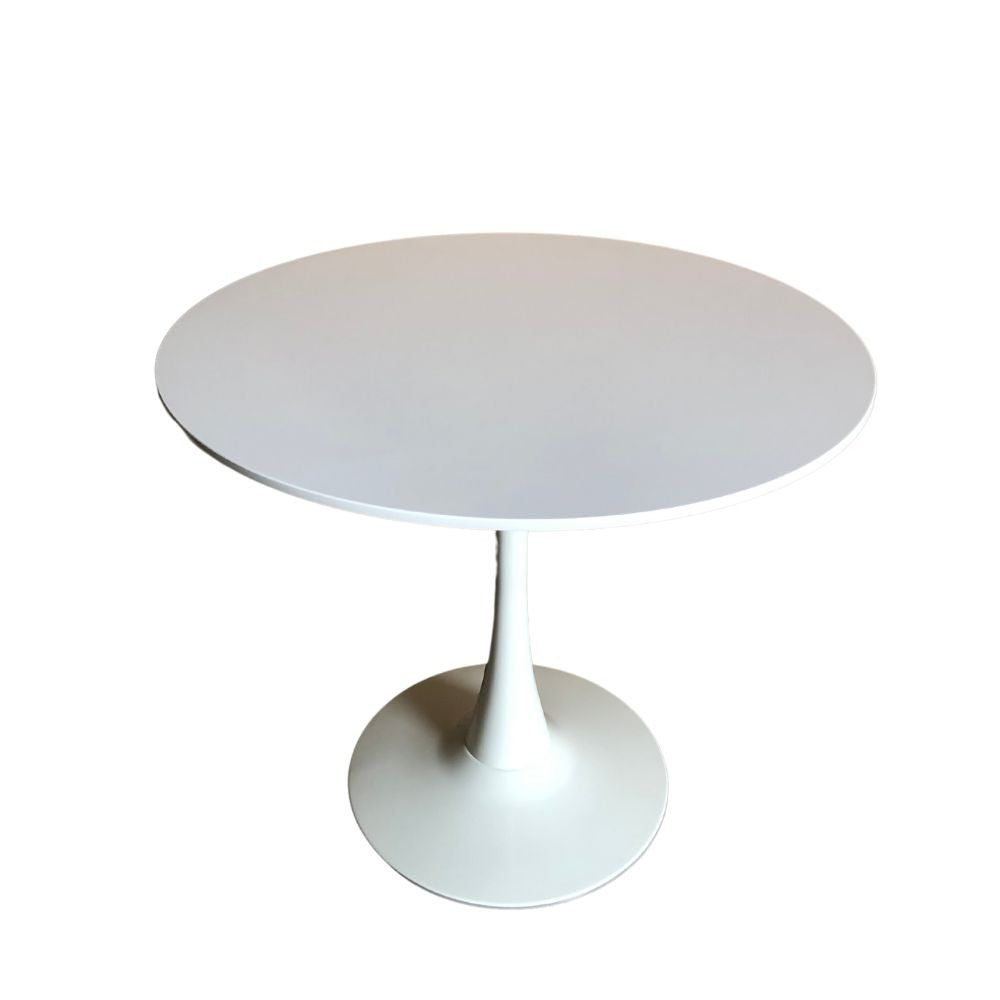 tavolo derek colore bianco opaco 90x73 h, design compatto ma funzionale