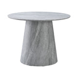 tavolo tondo ben100 colore cemento 100x100x75.5 cm., dettaglio del piano circolare e supporto centrale