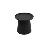 tavolino ibiza in polipropilene nero 50×46 cm, realizzato in materiali outdoor come alluminio o rattan