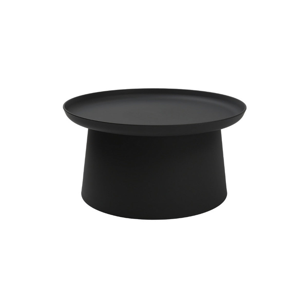 tavolino ibiza in polipropilene nero 70×36 cm, tavolino da giardino ideale per relax all’aperto