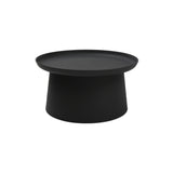 tavolino ibiza in polipropilene nero 70×36 cm, tavolino da giardino ideale per relax all’aperto