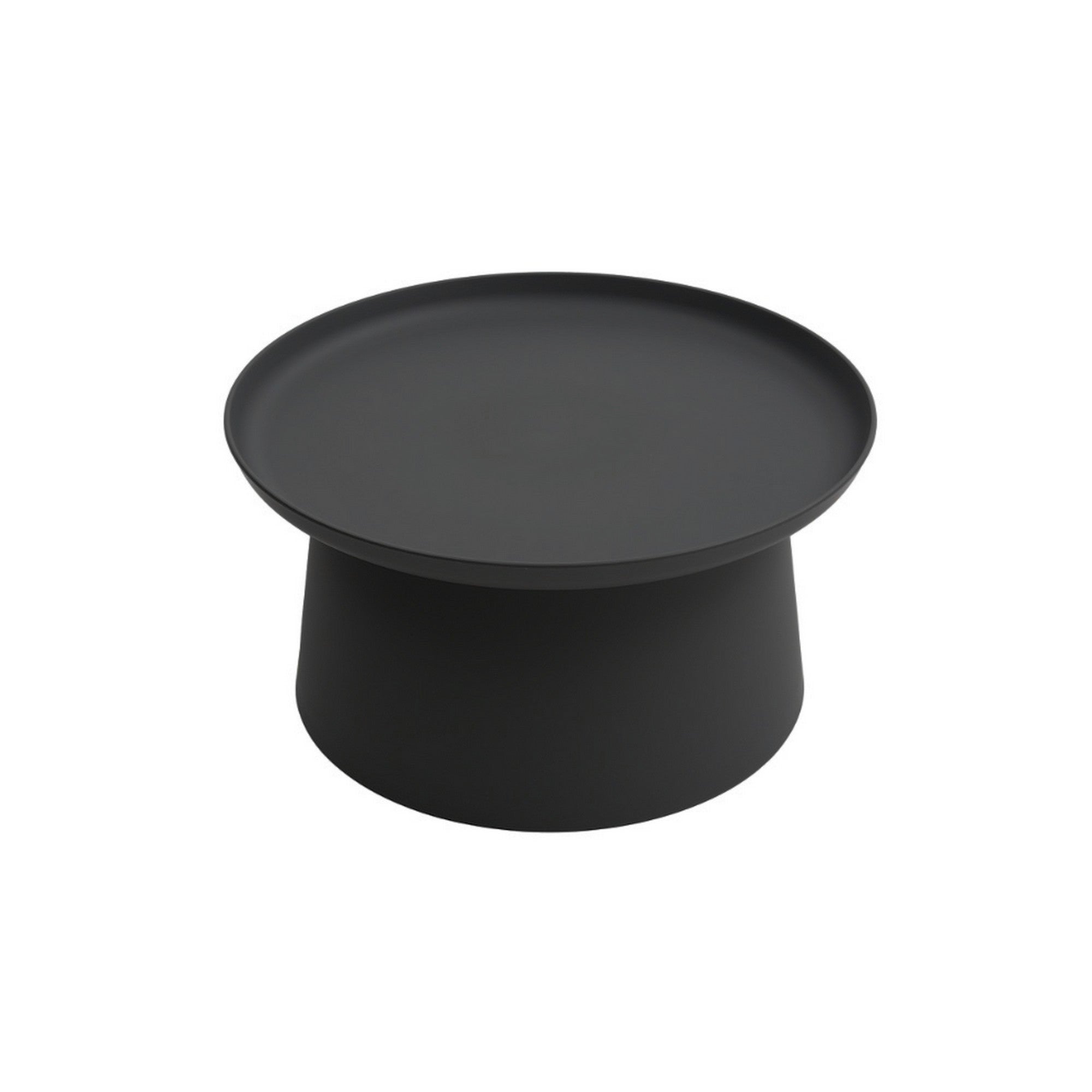 tavolino ibiza in polipropilene nero 70×36 cm, realizzato in materiali outdoor come alluminio o rattan