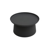 tavolino ibiza in polipropilene nero 70×36 cm, realizzato in materiali outdoor come alluminio o rattan