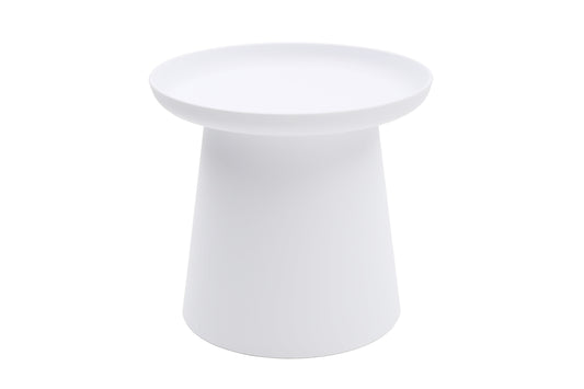 tavolino ibiza in polipropilene bianco 50×46 cm, tavolino da giardino ideale per relax all’aperto