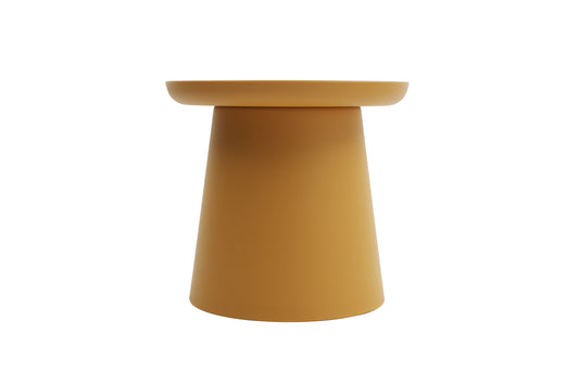 tavolino ibiza in polipropilene senape 50×46 cm, dettaglio della struttura resistente alle intemperie