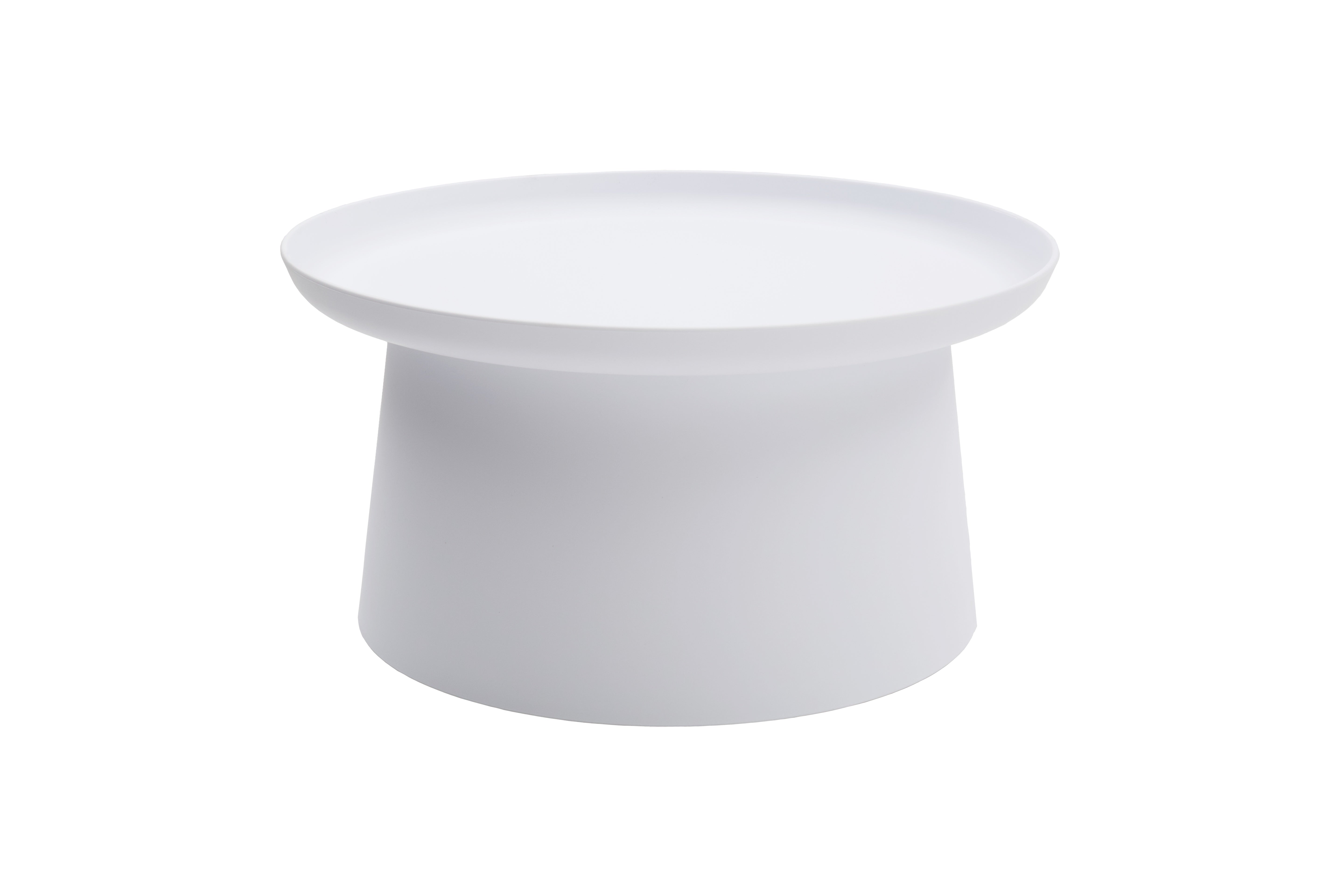 tavolino ibiza in polipropilene bianco 70×36 cm, tavolino da giardino ideale per relax all’aperto