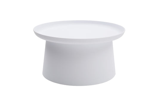 tavolino ibiza in polipropilene bianco 70×36 cm, tavolino da giardino ideale per relax all’aperto