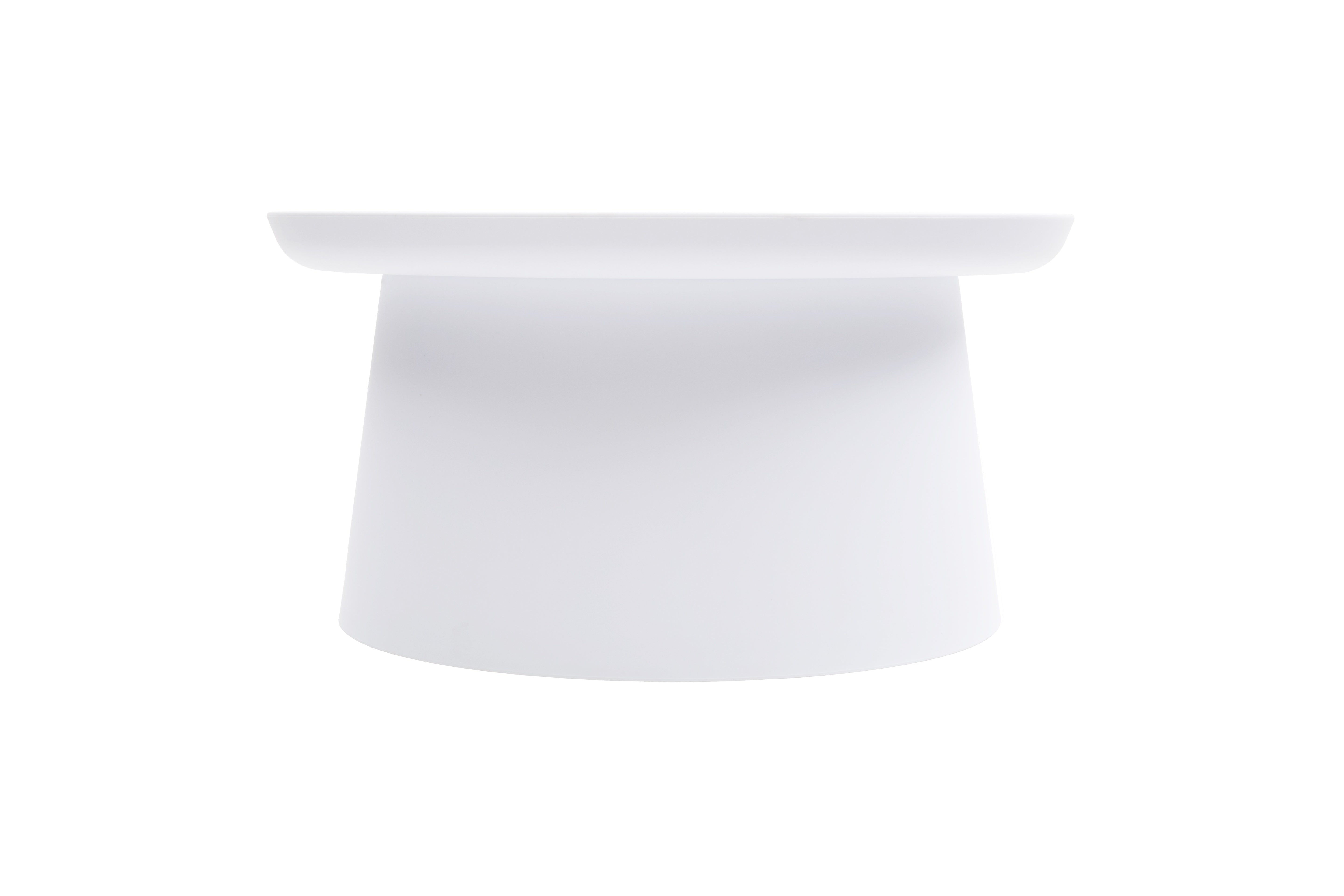 tavolino ibiza in polipropilene bianco 70×36 cm, perfetto per appoggiare bevande, libri o decorazioni