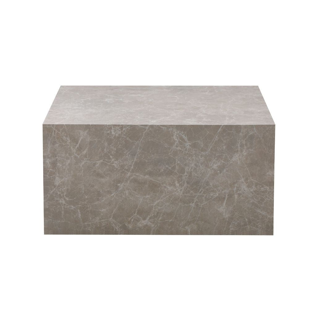 tavolino da salotto lola effetto marmo beige 80x80x40 cm., dettaglio della superficie e gambe di design