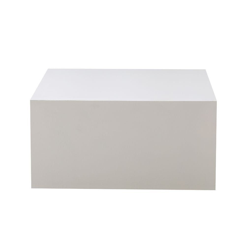 tavolino da salotto lola colore bianco 80x80x40 cm., ideale per appoggiare decorazioni o accessori