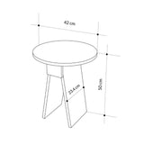 tavolino da salotto chen 50x42x23.4 cm. colore bianco, struttura stabile e finiture di pregio