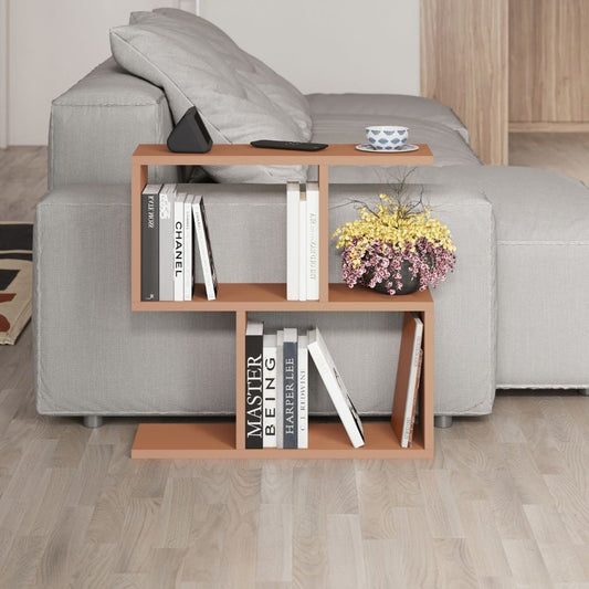 tavolino da salotto homemania in colore cinnamon, dettaglio della superficie e gambe di design