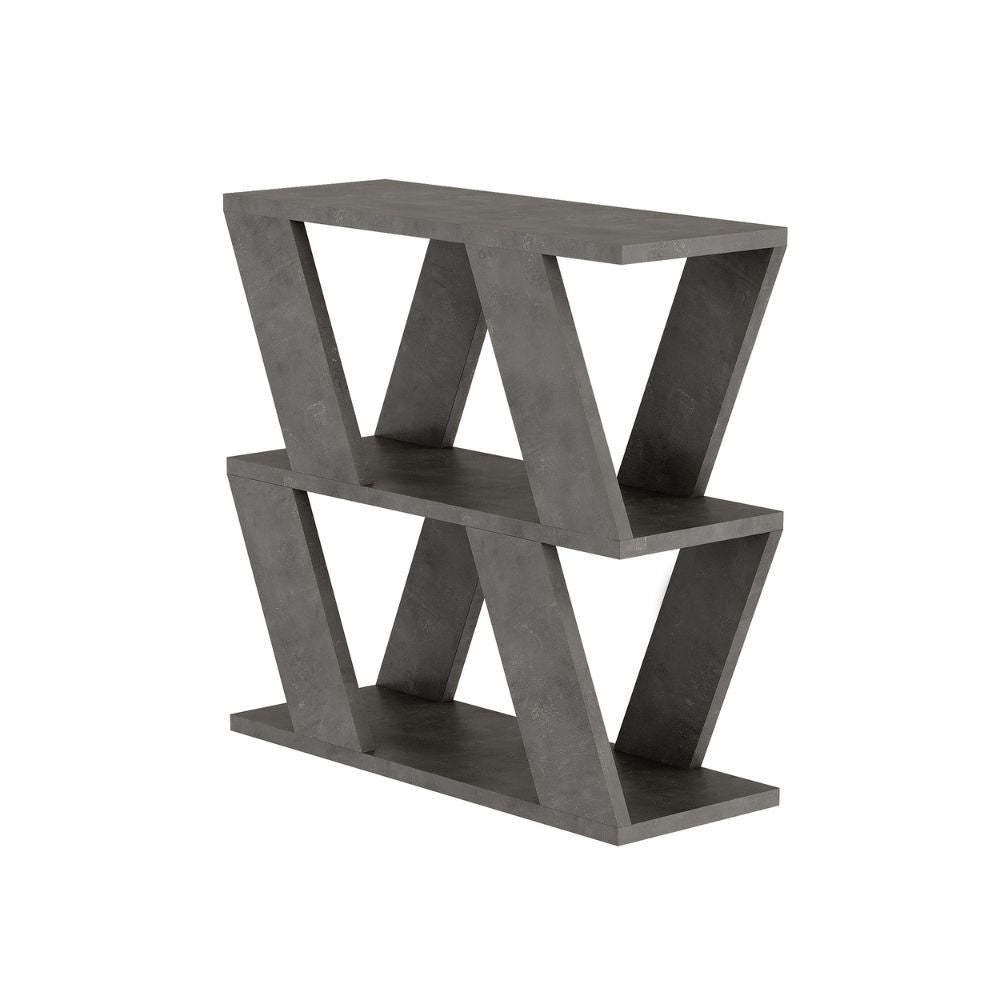 tavolino laterale da salotto lazena colore cemento, ideale per appoggiare decorazioni o accessori